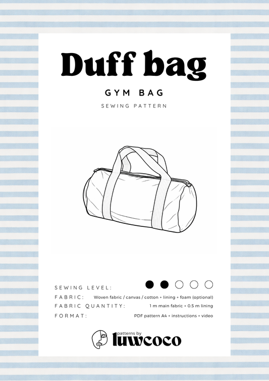 DUFF BAG - ENGLISH -Gym Bag Pattern