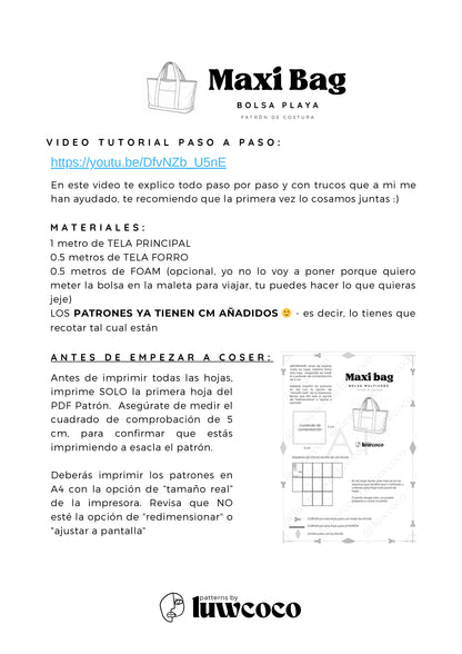 MAXI BAG - Patrón bolsa multiusos