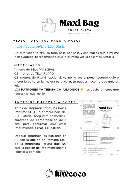 MAXI BAG - Patrón bolsa multiusos