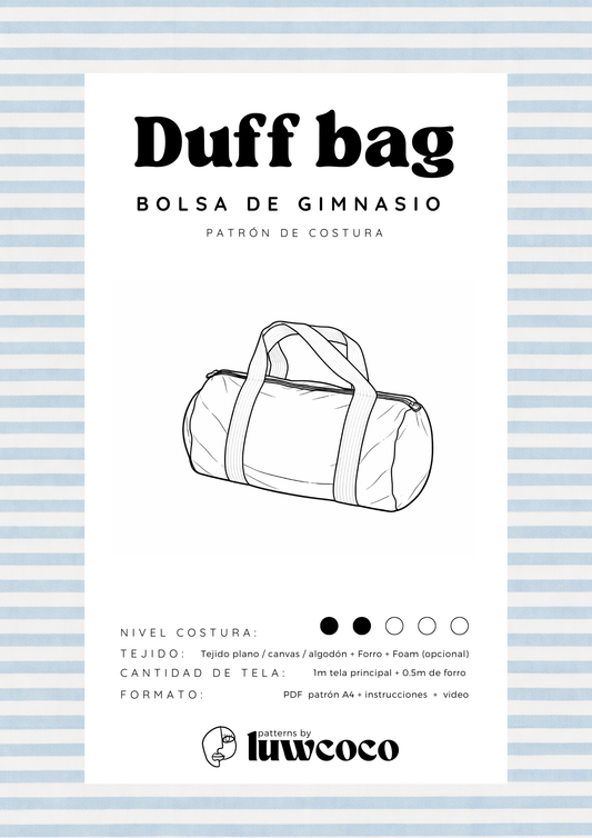 DUFF BAG - Patrón bolsa de gimansio